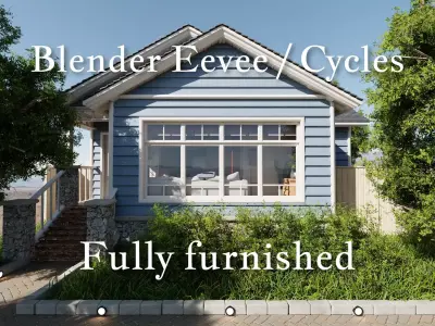 Modular Classic Style American House 3 Free 3D model