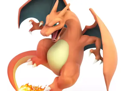 Animated Charizard Pokemon 3D Model Free low-poly 3D model