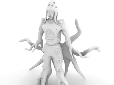 Male Human Octopus Creature 3D model