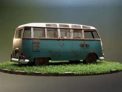 VW Vintage Van Sambabus 3D Model 3D model