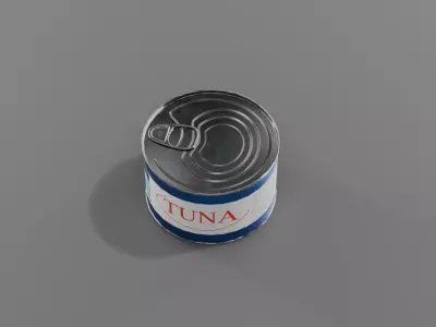 Realistic 3D Tuna Can Model Free low-poly 3D model