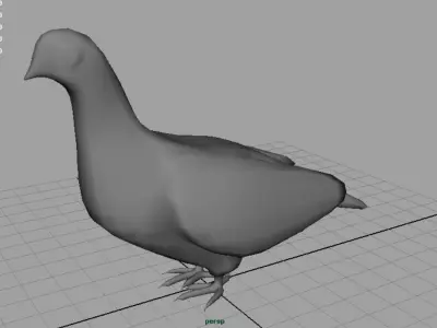 Dove Low-Poly pigeon Low-poly 3D model