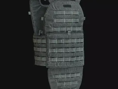 Military Vest A Low-poly 3D model
