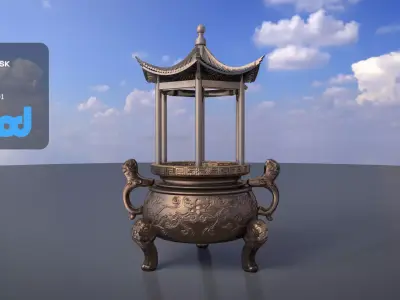 Outdoor Incense Burner 3D model