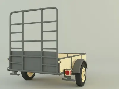 car trailer model 72 3D model