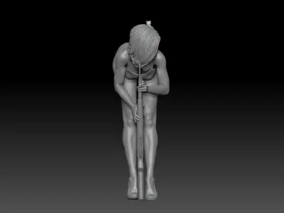 PIN UP ARMY GIRL 3 3D print model