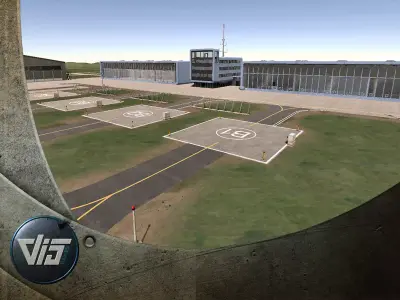 Unity Helicopter Pad Low-poly 3D model