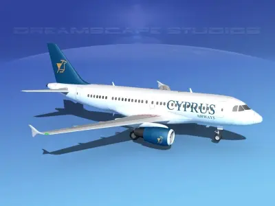 Airbus A319 Cyprus 3D model