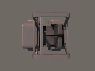 Simple Jeep Low-poly 3D model