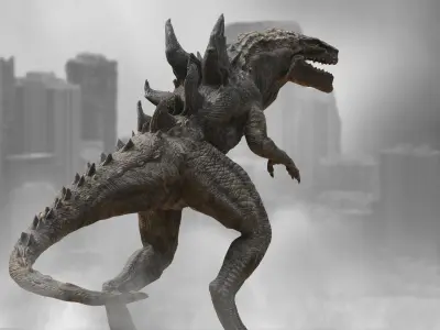 Godzilla 1998 Low-poly 3D model