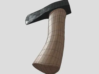 CC0 - Hatchet Free low-poly 3D model