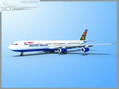 Falcon3D A340-600 British Airways 3D model