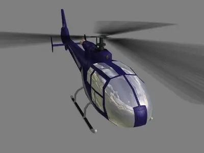 Gazelle V5 Helicopter Low-poly 3D model