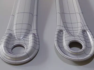 Commercial Cooking Spoons with Rack - Hanging Low-poly 3D model