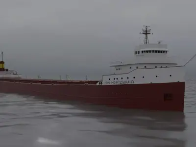Edmund Fitzgerald 3D model 3D model