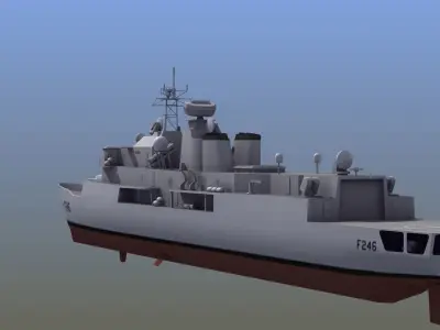 MEKO 200 Frigate Low-poly 3D model