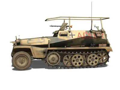 SD KFZ 250 3 - Adler - Halftrack command variant 3D model