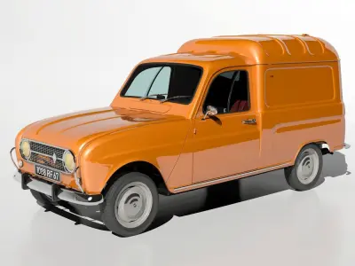 Renault R4 Fourgonette Van 3D model