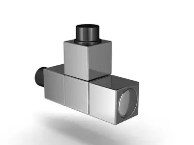 Aestus Brushed Angled Valve 3D model