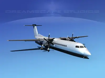 Dehaviland DHC-8 400 Unmarked 1 3D model