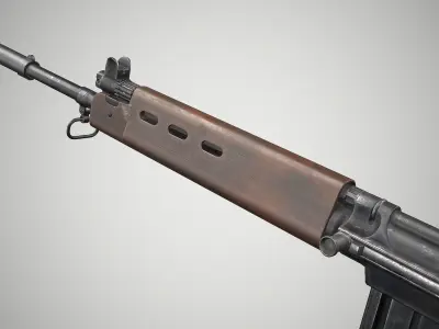 PBR FN FAL G-Series Low-poly 3D model