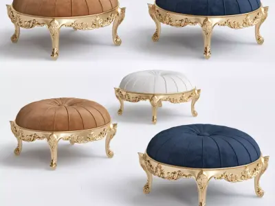 Tufted ottamon jumbo collections 3D model