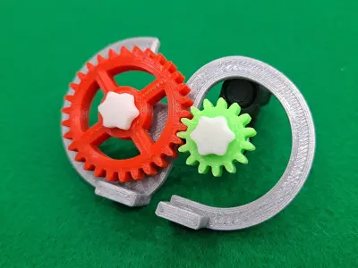 Spur Gear Keychain Made with 3D Printer Free 3D print model