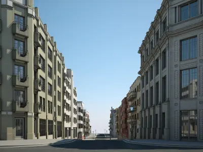 Modern City Street 3D model