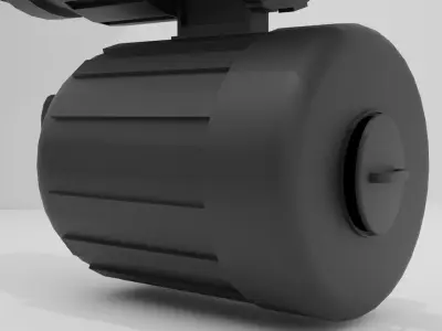 Minigun gun with handle Free 3D model