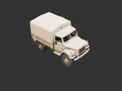Desert Military Truck Low-poly 3D model
