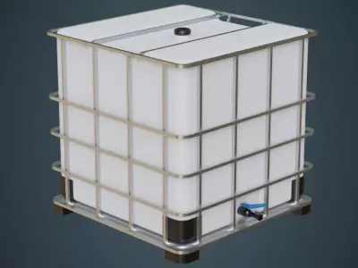 IBC Tote 2A Low-poly 3D model