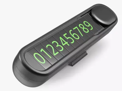 Car Parking Contact Number Sign Black 3D model