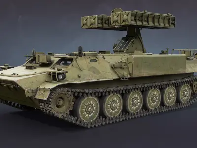 9K35 Strela-10 or SA-13 Gopher Low-poly 3D model