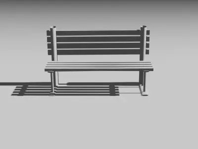  park bench Free low-poly 3D model