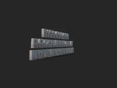 Stone Letter 3D model
