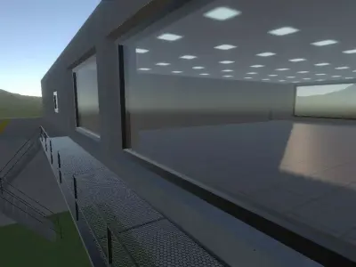 Military Control Building - Game Ready 3D Model PBR Low Poly Low-poly 3D model