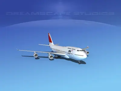 Boeing 747-400 Northwest Airlines 2 3D model