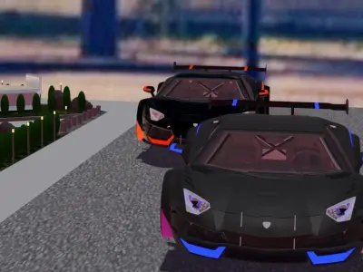 moving cars animation Free 3D model