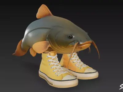 Conversino Barbiglio - Italian BrainRot Low-poly 3D model