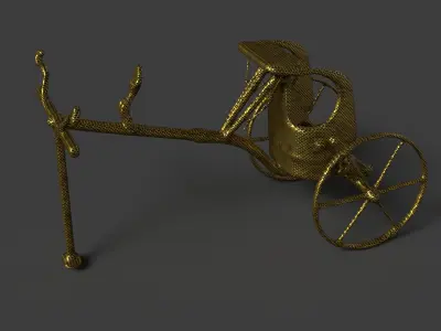 King Tut Chariot figure   Low-poly 3D model