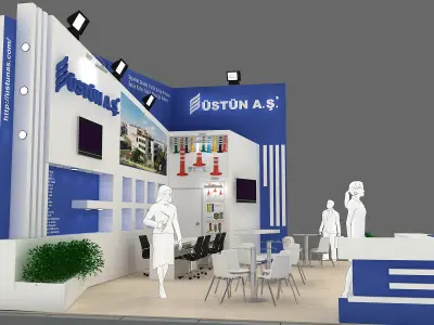 Exhibition Stand - ST0027 3D model