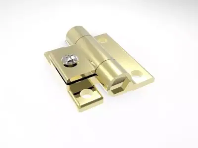 Hinge brass door latch Free 3D model