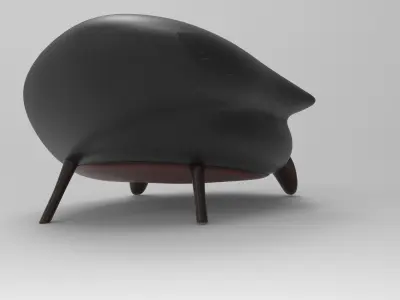 Fox Chair Low-poly 3D model