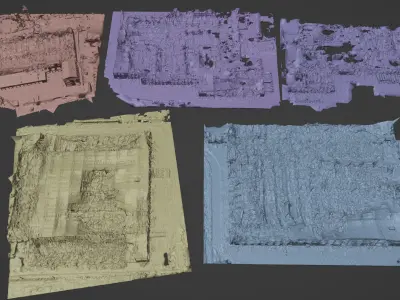 USCANS Ukraine Buildings set 6 Low-poly 3D model