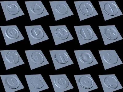 90 Bolt VDM and IMM Brushes Pack 3D model