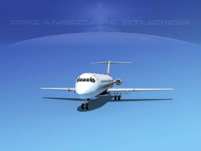 Douglas DC-9-30 Corporate 4 3D model