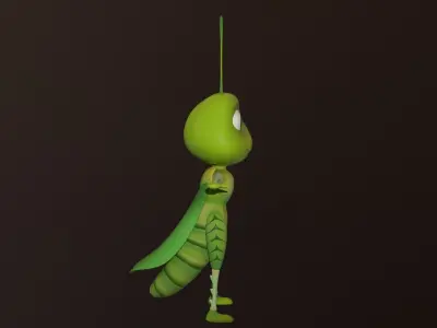 Asset - Cartoons - Character - Locust - Hight Poly - Rig Low-poly 3D model