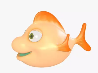 Cute Fish Low-poly 3D model