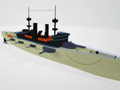 Canakkale Naval Battle - Ships Pack Low-poly 3D model