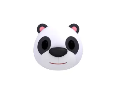Panda Head 3D model